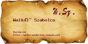 Walkó Szabolcs névjegykártya