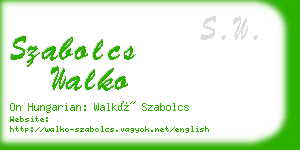 szabolcs walko business card