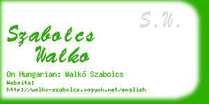 szabolcs walko business card